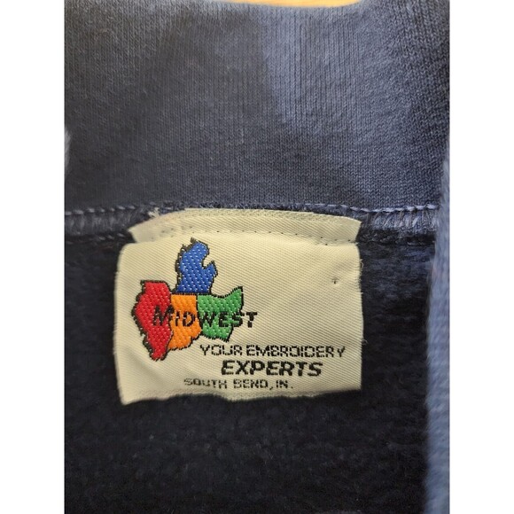 Midwest Embroidery Sweatshirt Mens Large Michigan Wolverines Embroidered Button - Picture 5 of 9